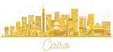 Cairo Egypt City skyline golden silhouette. Vector illustration.
