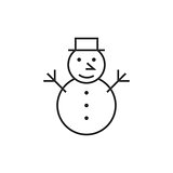 Snowman line icon
