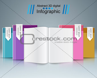 Paper book - business infographic.