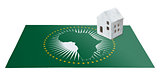 Small house on a flag - African Union