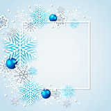 Holiday background with white snowflakes