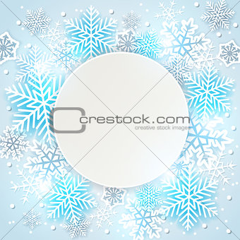 Holiday background with snowflakes
