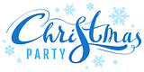 Blue Christmas party text for invite card