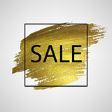 Sale Poster With Golden Blot