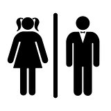 icon male and female toilet