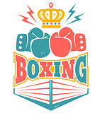 vintage logo for a boxing