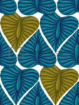Pattern with vintage exotic tropical leaves.