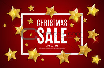 Christmas and New Year Sale Background, Discount Coupon Template
