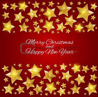 New Year Background with Christmas Star. Vector Illustration