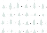 Hand drawn vector abstract fun Merry Christmas time cartoon freehand illustration seamless pattern with vintage retro Christmas trees forest isolated on white background