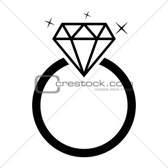 Diamond jewelery ring