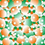 Pattern of orange and green circles