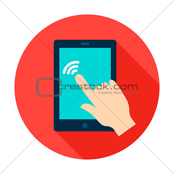 Tablet Touch Circle Icon