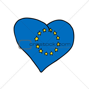 European Union heart, symbol of a United Europe