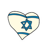 Israel heart, Patriotic symbol