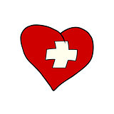 Switzerland heart, Patriotic symbol