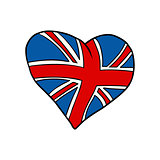 United Kingdom heart Patriotic symbol