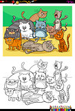 cats and kittens characters group color book