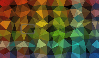 Low Poly abstract background with colorful triangular polygons