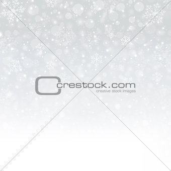 Snowflakes of Winter Christmas in dark blue background, illustration vector
