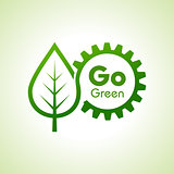 Save Nature and go green concept with eco gear
