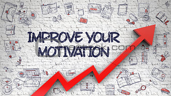Improve Your Motivation Drawn on White Brickwall.