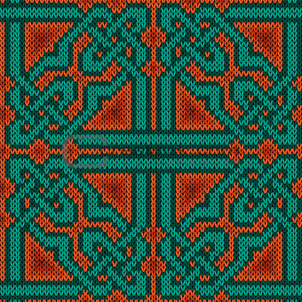 Orient Ornate Knitted Seamless Pattern