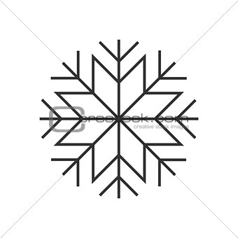 Snowflake line icon