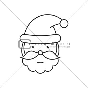 Santa Claus head line icon
