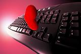 Concept Dating on-line in red