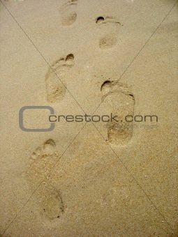 footprints in sand
