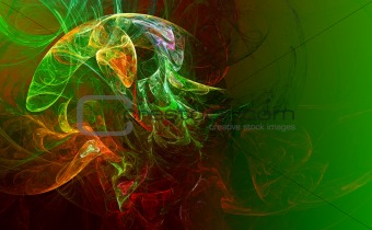 Colorful 3D rendered fractal design