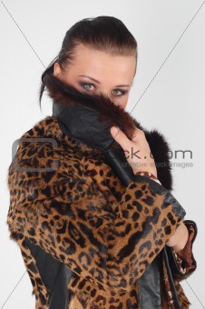 woman with fur