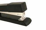 Isolated black stapler on white