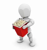 Person holding popcorn