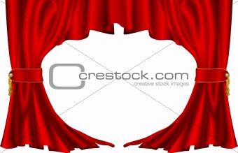 Red theatre style curtains