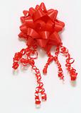 red gift ribbon and bow