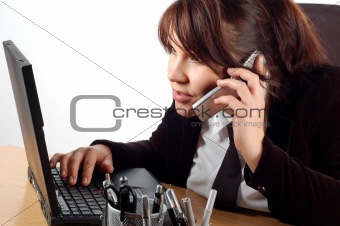 businesswoman at desk