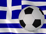 greece banner and football