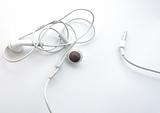 Earphones with knot on the wires