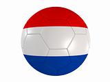 dutch flag on a football