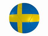 swedish flag on a football