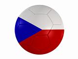 czech flag on a football