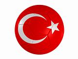 turkish flag on a football