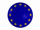 european flag on a football