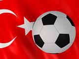 turkish banner and football