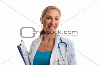 Doctor with medical records