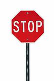 Isolated stop sign 