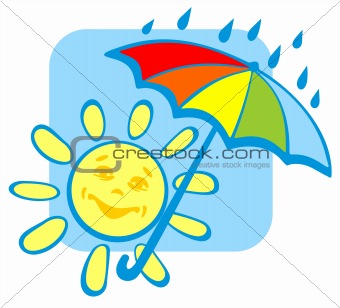 sun with umbrella