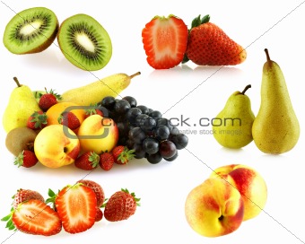 various of fresh jiucy fruits